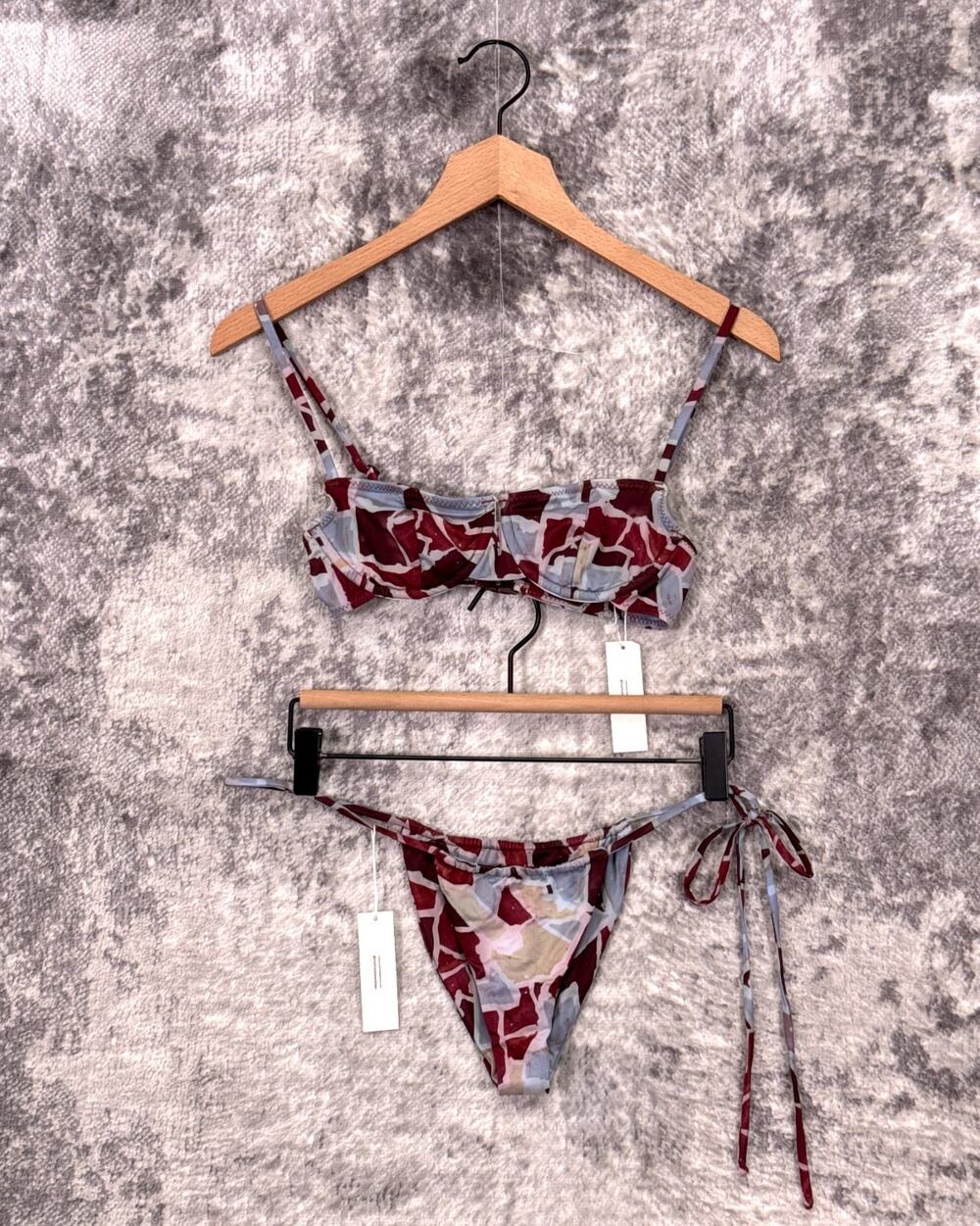New Inamorata Bikini Set XS Womens Tile Pattern